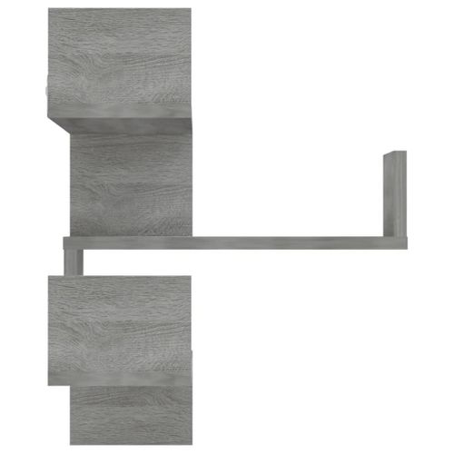 Étagère Murale D'angle - Étagère Flottante Sonoma Gris 40x40x50cm Bois D'ingénierie