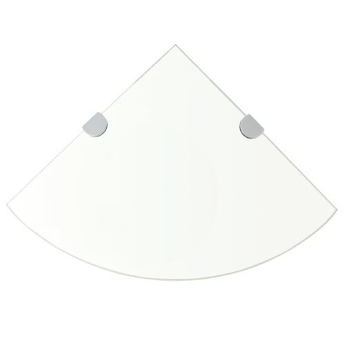 étagère D'angle Étagère D'angle En Verre Trempé Blanc 6 Mm - Support Chromé - Pour Salle De Bain, Cuisine, Chambre - 150 Mm étagère D'angle Étagère D'angle En Verre Trempé Blanc 6 Mm - Support Chromé - Pour Salle De Bain, Cuisine, Chambre - 150 Mm