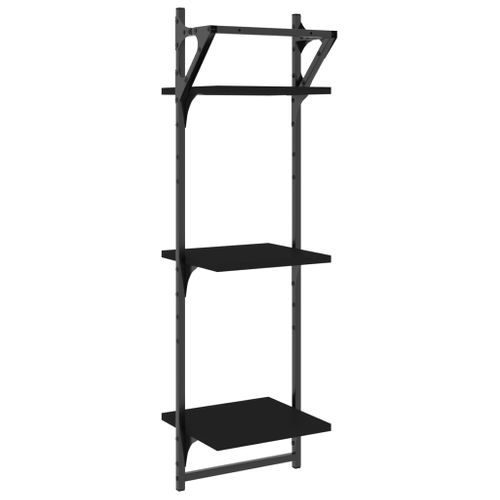 Heimlove Lot De 2 étagères Murales Flottantes 90x26x4 Cm – Noir – Pour Salon, Cuisine, Salle De Bain – Design Moderne Et Rangement Malin