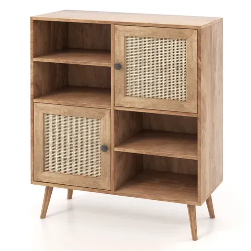 Buffet De Cuisine, Meuble Cuisine, Meuble De Rangement Avec 2 Placards 80x29,5x97 Cm Bois