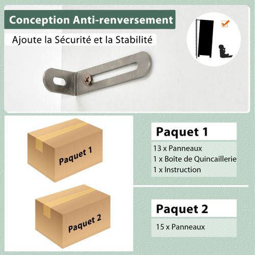 Buffet De Cuisine, Meuble Cuisine, Meuble De Rangement Avec 3 Portes Passe-câble 60x40x180cm Blanc