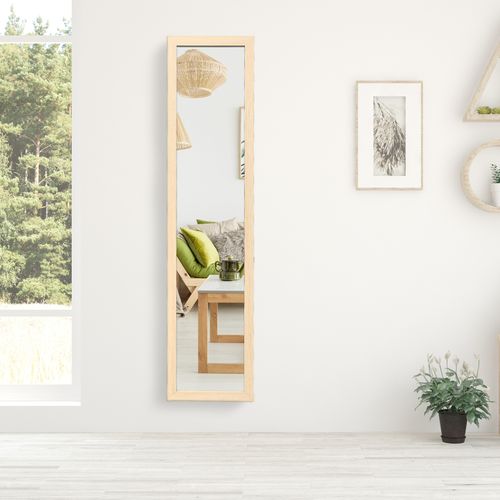 Miroir Sur Pied Miroir Psyché Autoportant Rectangulaire 155 X 37 Cm Blanc
