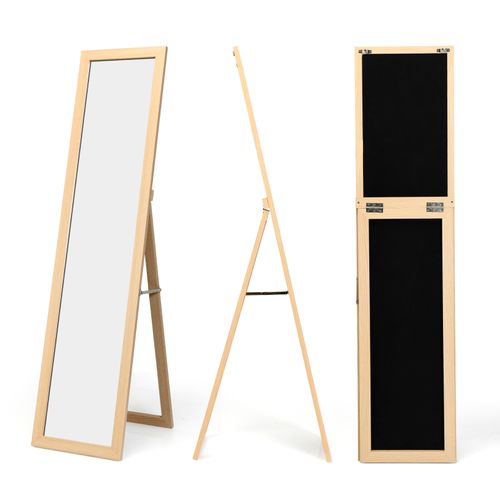 Miroir Sur Pied Miroir Psyché Autoportant Rectangulaire 155 X 37 Cm Blanc