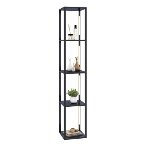 Lampadaire Salon 163cm Avec 4 Étagères Ampoules LED à 3 Intensités Variable Poteaux LED