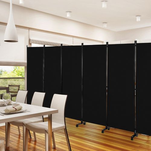 Paravent - Cloison De Séparation à Roulette - 6 Panneaux Pliable Détachables 334,5 X 172 Cm Protég