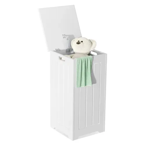 Panier à Linge Avec Couvercle 34 L Corbeille à Linge Rectangulaire Style Contemporain