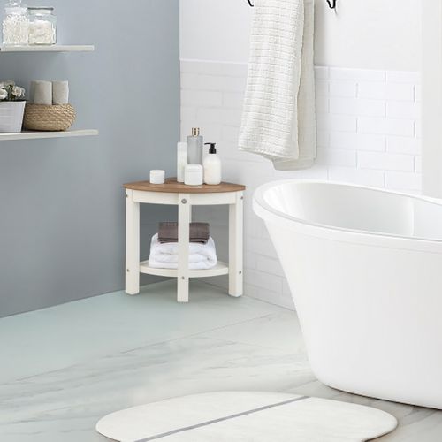 Tablette De Salle De Bain, Tabouret 2 Niveaux Pour Enfants Et Adultes Blanc