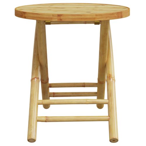 Table De Jardin - Table D'extérieur Pliable Ø45x45 Cm Bambou