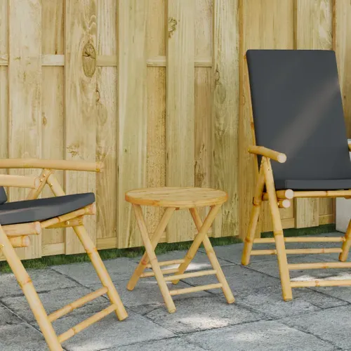 Table De Jardin - Table D'extérieur Pliable Ø45x45 Cm Bambou