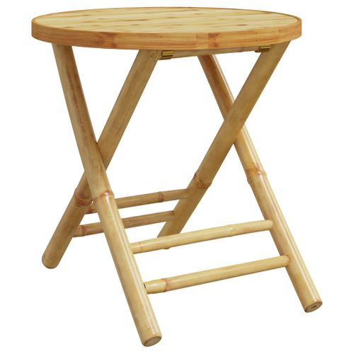 Table De Jardin - Table D'extérieur Pliable Ø45x45 Cm Bambou