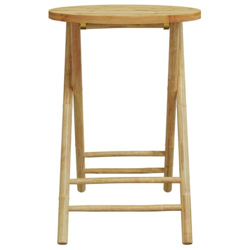 Table De Jardin - Table D'extérieur Pliable Ø55x75 Cm Bambou