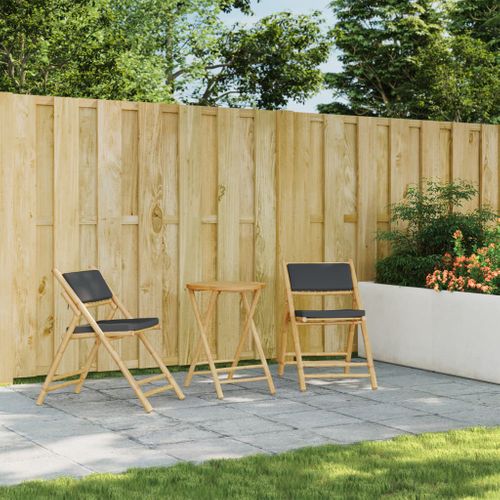Table De Jardin - Table D'extérieur Pliable Ø55x75 Cm Bambou
