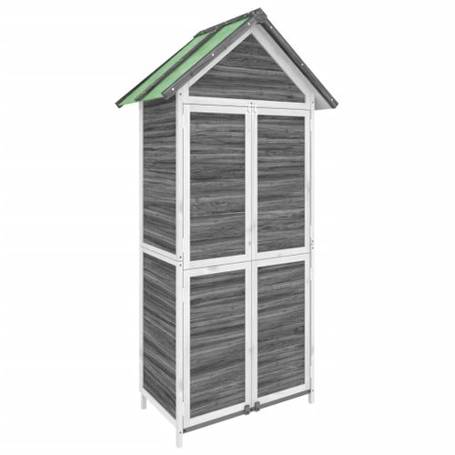 Abri à Outils - Cabane à Outils - Abri De Jardin Pour Outils Gris 89x52,5x175 Cm Bois Massif Pin