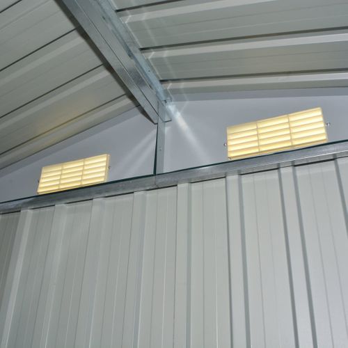 Abri De Jardin - Cabane De Jardin - Abri De Stockage Pour Jardin Métal Gris 204 X 132 X 186 Cm