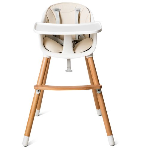 Chaise Haute Bébé Convertible 2 En 1 De 6 Mois à 3 Ans Capacité 15 Kg Hauteur Réglable