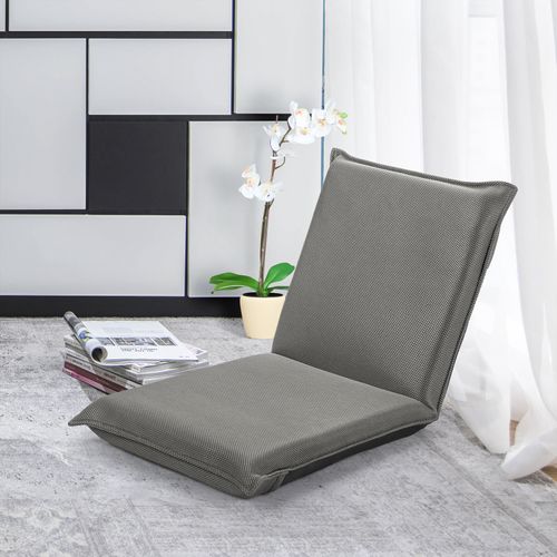 Coussin De Sol Pliable Canapé-lit Tatami Inclinable En 6 Position 44 X 54,5 X 53,5 Cm Gris