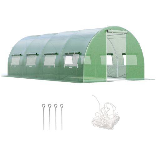 Serre De Jardin Tunnel 300x300x200cm En Acier Galvanisé - Jardin