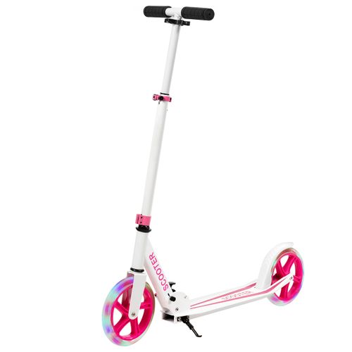 Trottinette Enfant Pliable, Tapis De Saut Avec 2 Roues Clignotantesetguidon Réglable
