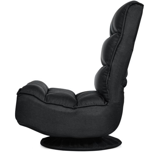 Coussin De Sol, Chaise Relax Pliable Et Réglable En 5 Positions Pivotant 360 Degrés Rembourrée