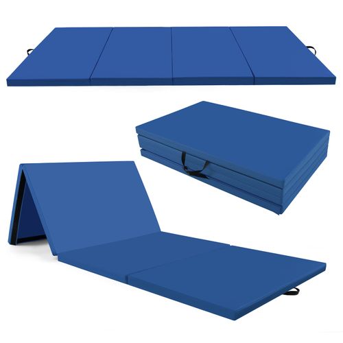 Tapis de gymnastique epais pliable, 180x60x5 cm, 3 plis&poignée de