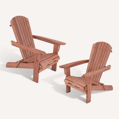 Lot De 2 Chaises Adirondack Pliantes Chaise Longue Pliante En Bois Dossier Haut Accoudoirs