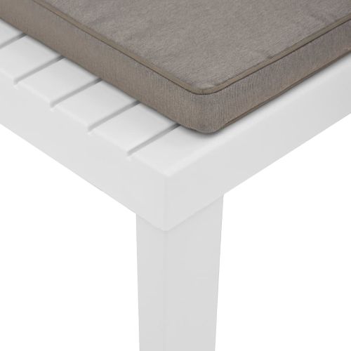 Chaise De Jardin - Fauteuil D'extérieur Avec Coussin Plastique Blanc A33