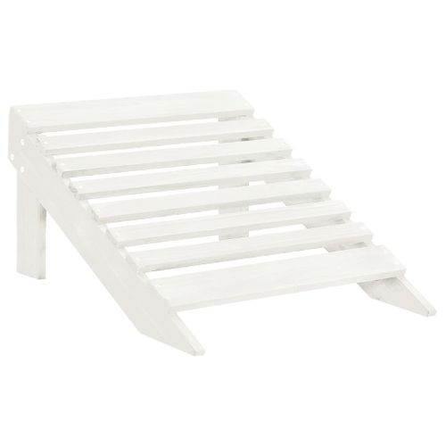 Chaise De Jardin - Fauteuil D'extérieur Adirondack 2 Places Et Repose-pied Sapin Blanc A56