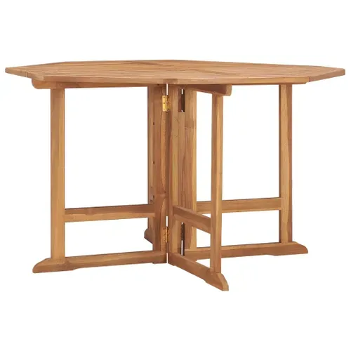 Table De Jardin Pliable Table Extérieure - 110x110x75 Cm Teck Massif Fr85962