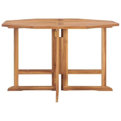 Table De Jardin Pliable Table Extérieure - 110x110x75 Cm Teck Massif Fr85962