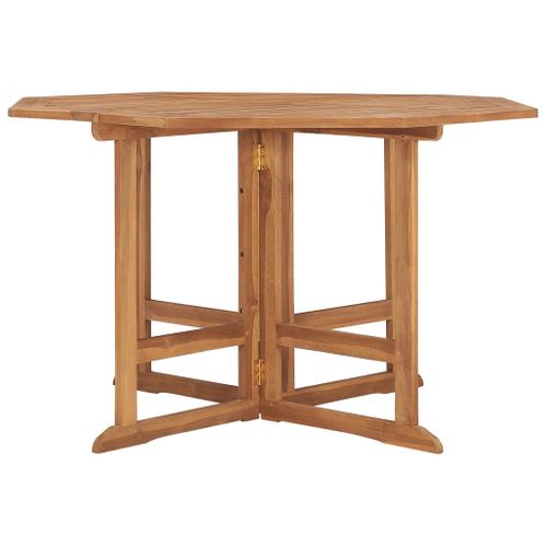 Table De Jardin Pliable Table Extérieure - 110x110x75 Cm Teck Massif Fr85962