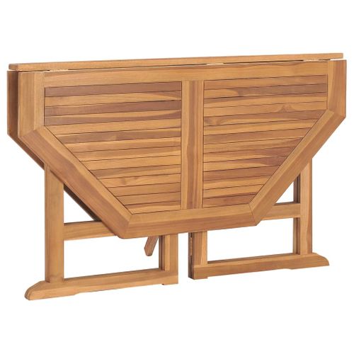 Table De Jardin Pliable Table Extérieure - 110x110x75 Cm Teck Massif Fr85962