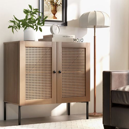 Buffet Cuisine Blanc Avec Tiroirs Et Portes - Meuble Rangement 100x40x105 Cm - 3