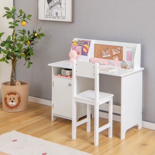 Ensemble de chaise de bureau à motif de dessin animé, bureau élargi