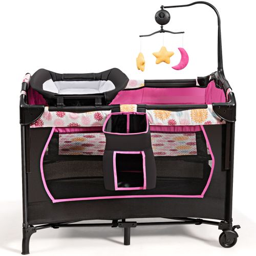 3 En 1 Lit Parapluie Pour Bébé Avec Table à Langer Pour Bébé 0-36 Mois Hauteur Réglable