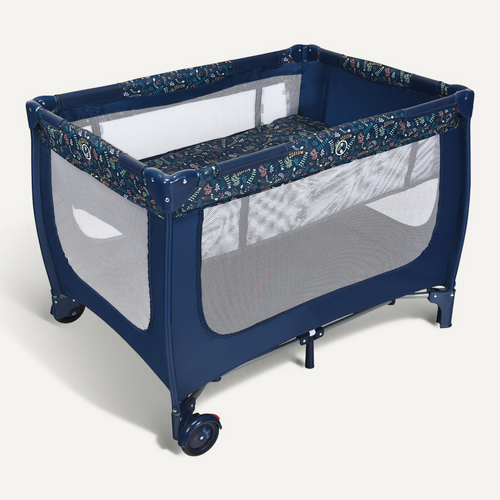 Lit Parapluie Pour Bébé Avec Matelas Roulettes Sac De Transport Parc Bébé 0-36 Mois Bleu
