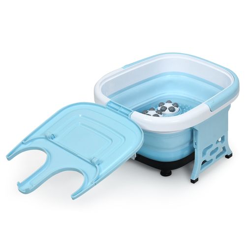 Masseur Pieds Bain De Pieds Thalasso Balnéothérapie Avec Télécommande Cuve Repliable Lumière Rouge