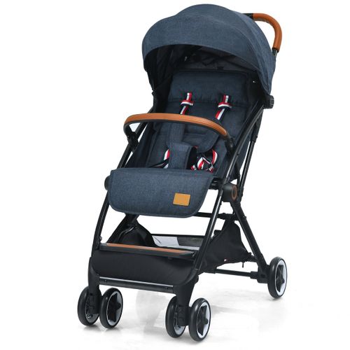 Poussette Bébé Pliable Poussette à Une Main Avec Cadre En Aluminium Léger Dossier Et Repose-pieds