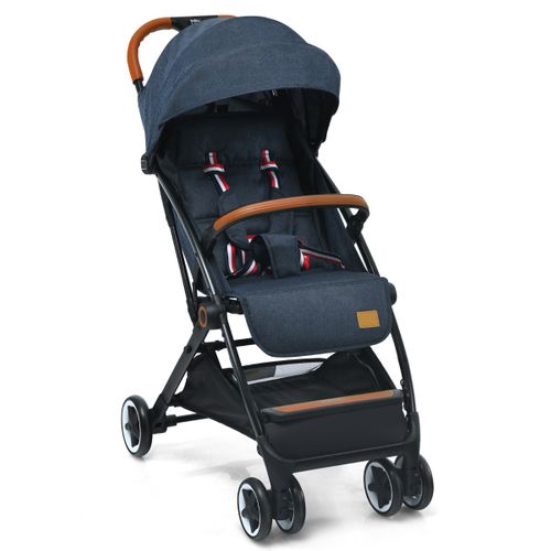 Poussette Bébé Pliable Poussette à Une Main Avec Cadre En Aluminium Léger Dossier Et Repose-pieds