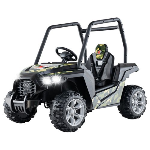 Véhicule Buggy 24 V Pour Enfants Télécommande 3 Vitesses 2 Suspensions à Ressort Noiretgris