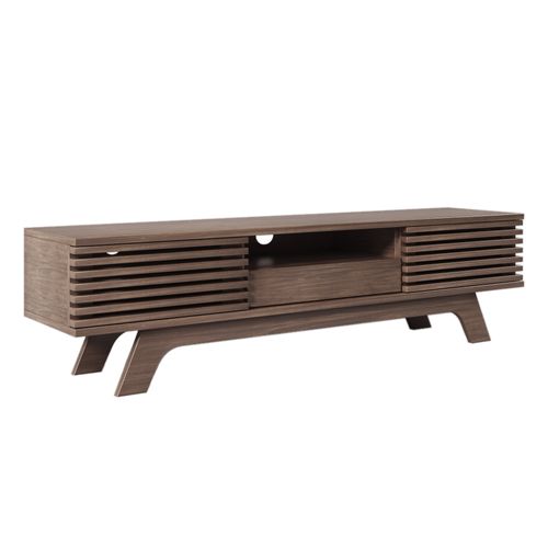 Meuble TV Bois, Meuble TV Avec Un Tiroir Et Deux Portes, Buffet Bas TV Pour Le Salon,150 X 35 X 44cm