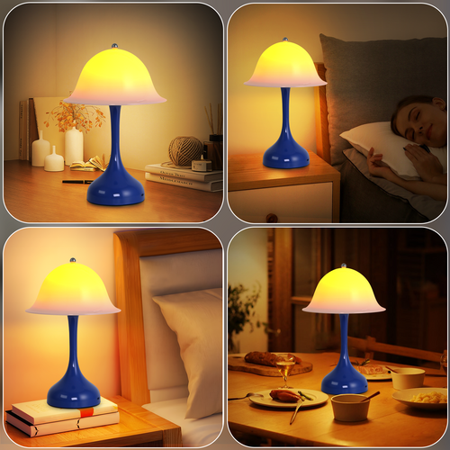Lampe De Table Sans Fil LED - Lampe Chevet Tactile Dimmable, 3 Températures, Rechargeable USB