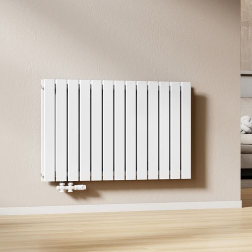 Radiateur Chauffage Central 1308 W Blanc En Acier Double Panneau H. 63 X L. 100 Cm
