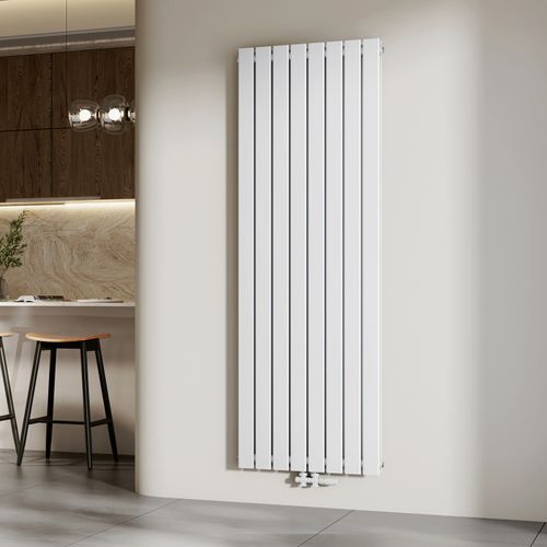Radiateur Chauffage Central Vertical 2166 W Blanc En Acier Double Panneau H. 180 X L. 61 Cm
