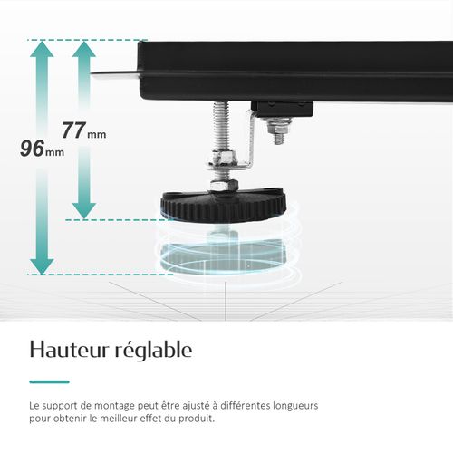 Caniveau De Douche 50 Cm, Acier Inox, Siphon De Sol 2 En 1 Avec Filtre à Cheveux, Noir