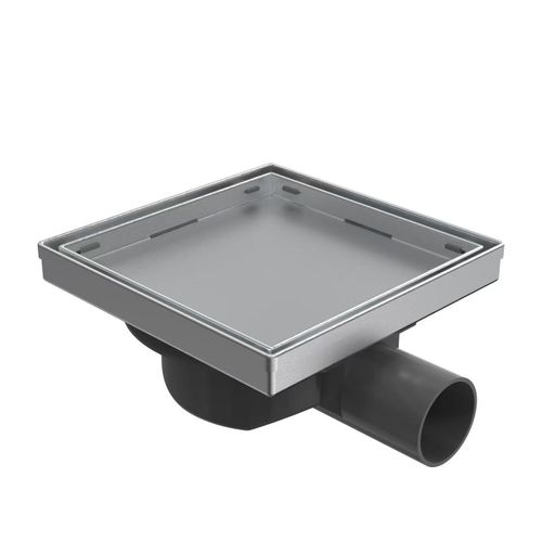 Siphon De Douche Carré Encastré Acier Inoxydable Sus304 Finition Brossée 15x15 Cm