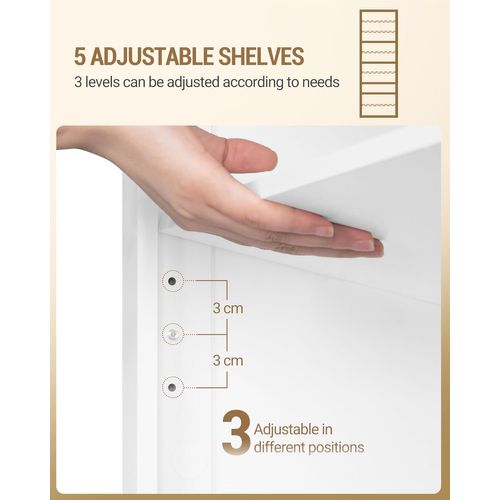 Meuble à Chaussures, Meuble D'entrée Rangement 27-30 Paires, Chambre, Armoire, 30,5 × 62,5 × 181 Cm