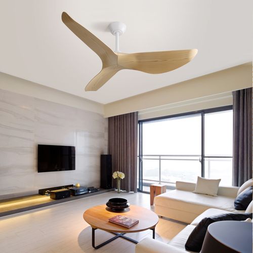 Ventilateur De Plafond Design 52" - 3 Pales Abs - 6 Vitesses - Télécommande - Pour Intérieur
