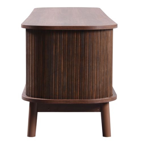 Meuble TV 170cm Avec 2 Portes Et 2 Tiroirs De Rangement, Meubles De Salon Marron