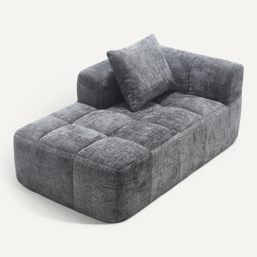 Méridienne Moderne 158 X 90 X 60 Cm, Aucune Installation Requise, 1 Coussin, gris