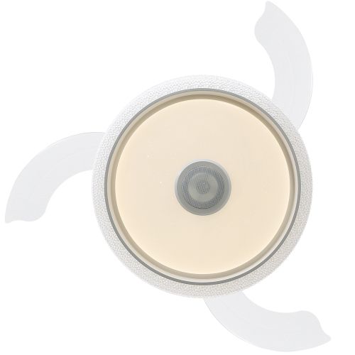 Ventilateur De Plafond 42" (106 Cm) Avec LED, 3 Pales En Abs, Lecteur Bluetooth, Télécommande, Blanc